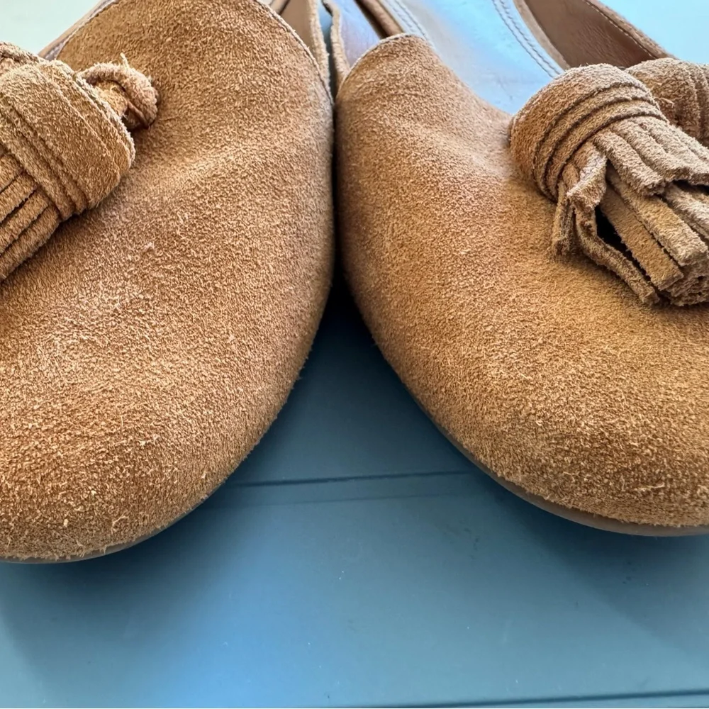 Tory Burch Brown Suede Tassel Mules - Picture 5 of 6